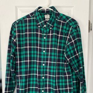 Bonobos long sleeve slim fit flannel plaid button down t-shirt